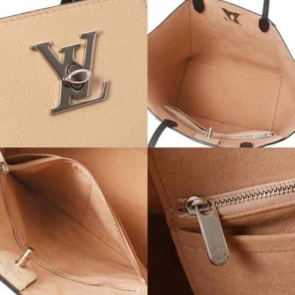 Louis Vuitton LockMe Cover Banille/Noir Leather Tote Bag - Picture 9 of 9